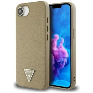 Wholesale Guess Grained Triangle MagSafe Apple iPhone 16e brown - GUE4471 - {ean13} - Hurt
