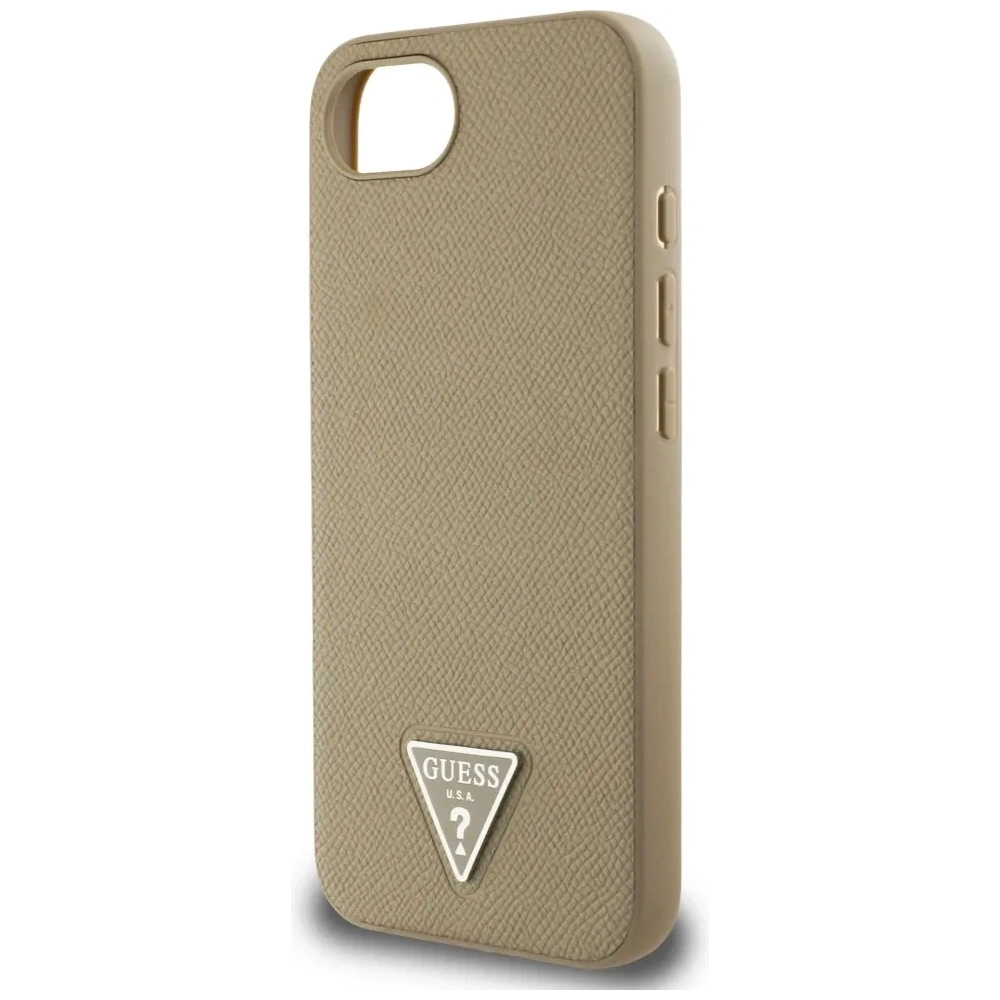 Wholesale Guess Grained Triangle MagSafe Apple iPhone 16e brown - GUE4471 - {ean13} - Hurt