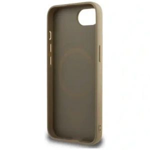 Wholesale Guess Grained Triangle MagSafe Apple iPhone 16e brown - GUE4471 - {ean13} - Hurt