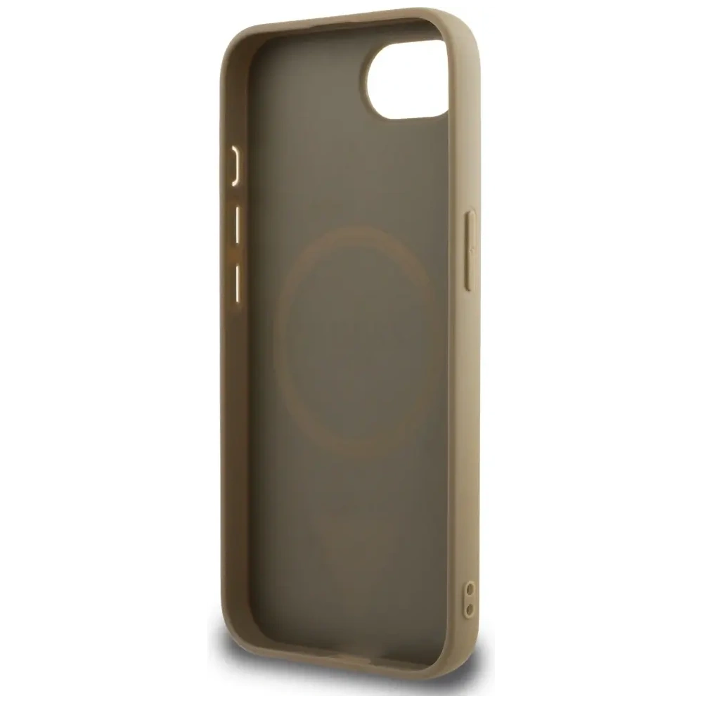 Hurtownia GSM - Etui Guess Grained Triangle MagSafe do Apple iPhone 16e brązowy - GUE4471 - {ean13} - Hurt