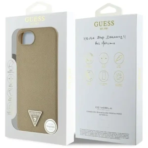Wholesale Guess Grained Triangle MagSafe Apple iPhone 16e brown - GUE4471 - {ean13} - Hurt