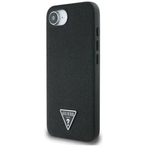 Wholesale Guess Grained Triangle MagSafe Apple iPhone 16e black - GUE4472 - {ean13} - Hurt