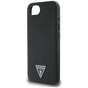 Wholesale Guess Grained Triangle MagSafe Apple iPhone 16e black - GUE4472 - {ean13} - Hurt