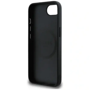 Wholesale Guess Grained Triangle MagSafe Apple iPhone 16e black - GUE4472 - {ean13} - Hurt