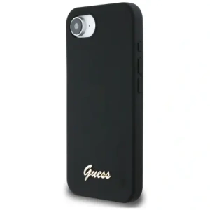 Wholesale Guess Silicone Script Metal Logo MagSafe Apple iPhone 16e black - GUE4473 - {ean13} - Hurt