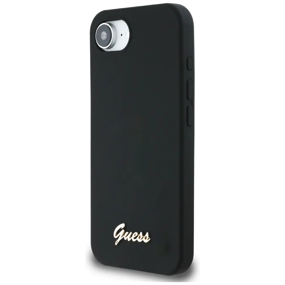 Hurtownia GSM - Etui Guess Silicone Script Metal Logo MagSafe do Apple iPhone 16e czarny - GUE4473 - {ean13} - Hurt