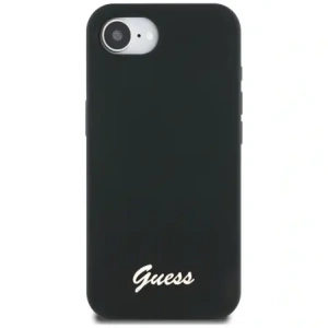 Wholesale Guess Silicone Script Metal Logo MagSafe Apple iPhone 16e black - GUE4473 - {ean13} - Hurt