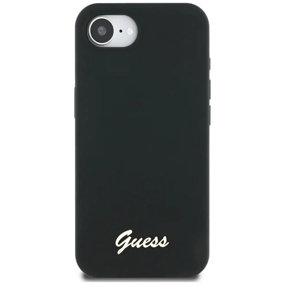 Hurtownia GSM - Etui Guess Silicone Script Metal Logo MagSafe do Apple iPhone 16e czarny - GUE4473 - {ean13} - Hurt