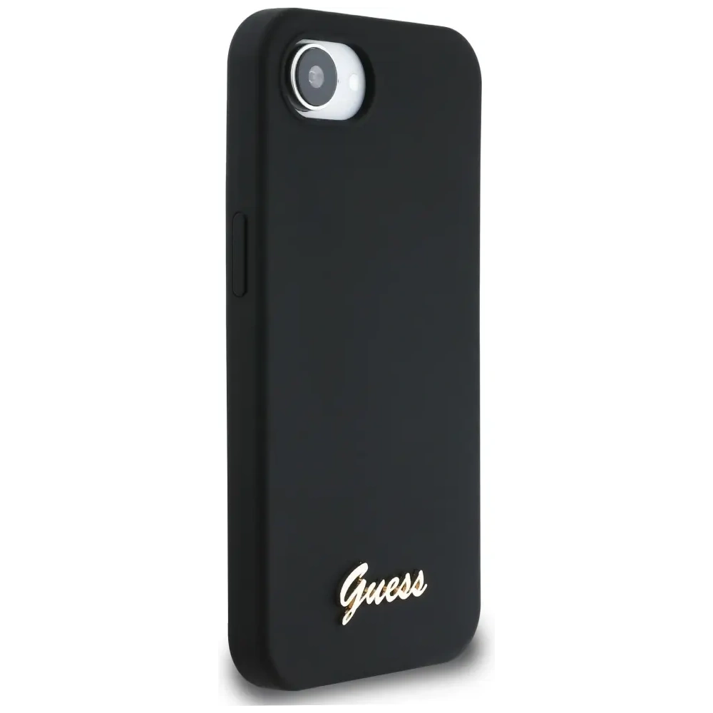 Hurtownia GSM - Etui Guess Silicone Script Metal Logo MagSafe do Apple iPhone 16e czarny - GUE4473 - {ean13} - Hurt