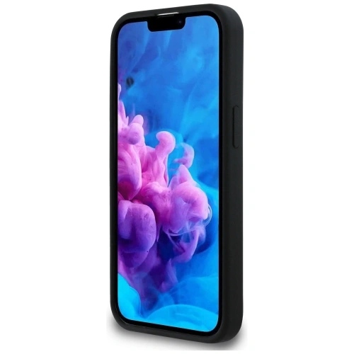 Etui Guess Silicone Script Metal Logo MagSafe do Apple iPhone 16e czarny