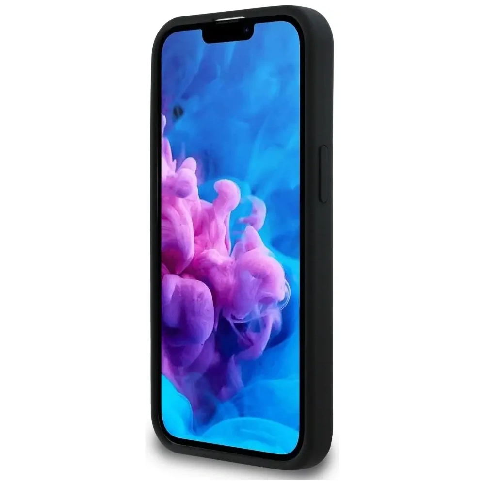 Hurtownia GSM - Guess Szilikon Script Fém Logó MagSafe Apple iPhone 16e fekete - GUE4473 - {ean13} - Hurt