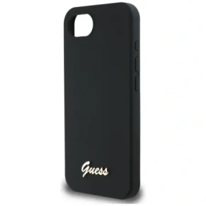 Wholesale Guess Silicone Script Metal Logo MagSafe Apple iPhone 16e black - GUE4473 - {ean13} - Hurt