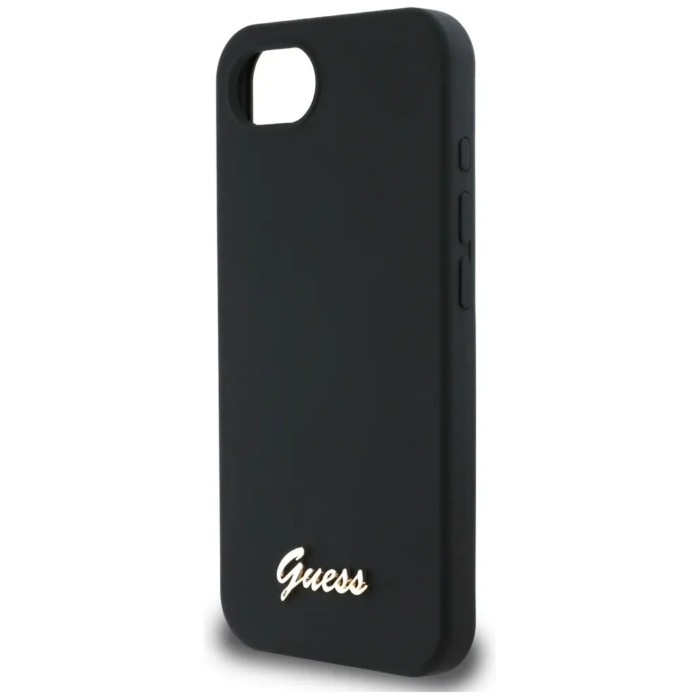 Hurtownia GSM - Etui Guess Silicone Script Metal Logo MagSafe do Apple iPhone 16e czarny - GUE4473 - {ean13} - Hurt