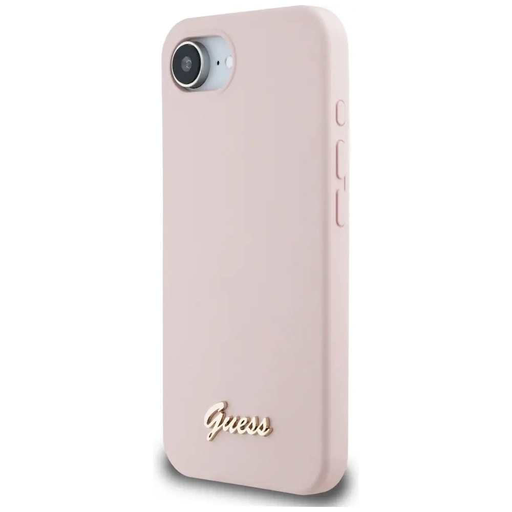 Hurtownia GSM - Guess Szilikon Betűs Fém Logó MagSafe Apple iPhone 16e rózsaszín - GUE4474 - {ean13} - Hurt
