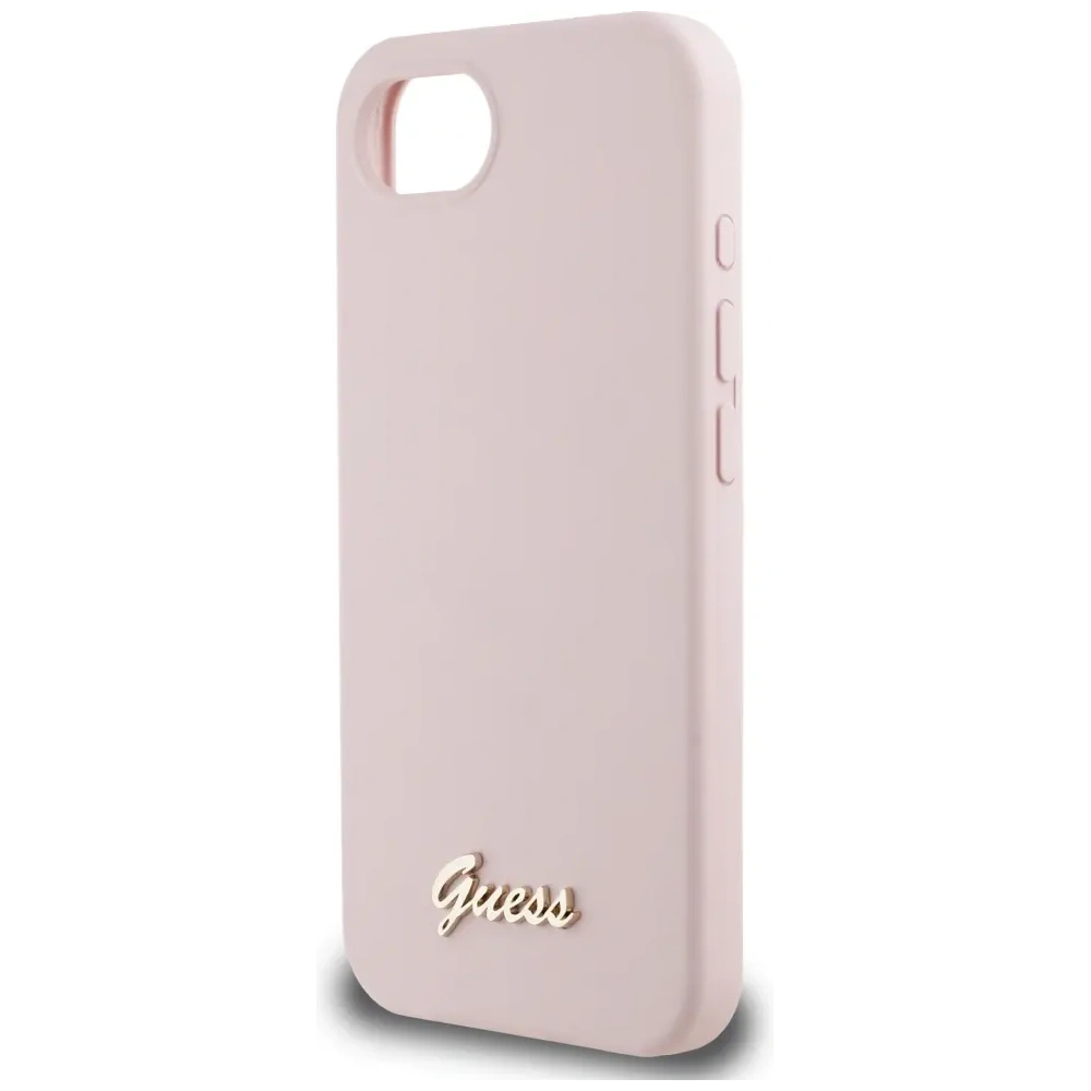 Hurtownia GSM - Guess Szilikon Betűs Fém Logó MagSafe Apple iPhone 16e rózsaszín - GUE4474 - {ean13} - Hurt