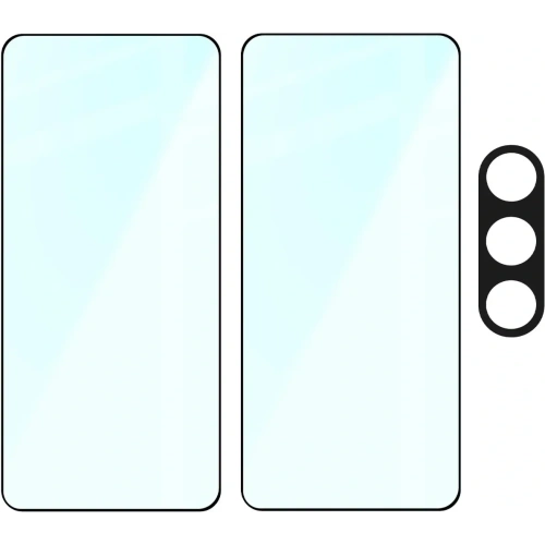 2x szkło na ekran + 1x na aparat BIZON Edge 2 Pack do Samsung Galaxy S25+ Plus