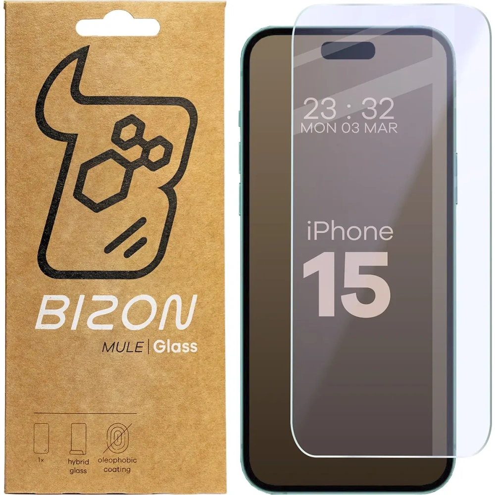 Hurtownia GSM - Bizon Glass Mule Apple iPhone 15 - BIZ8798 - {ean13} - Hurt