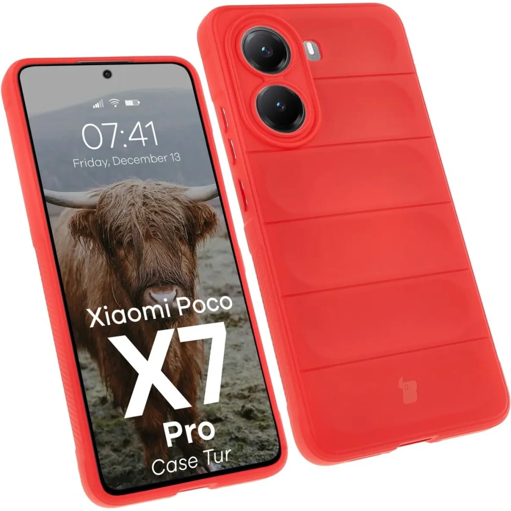 Hurtownia GSM - Pancerne etui Bizon Case Tur do Xiaomi Poco X7 Pro czerwone - BIZ8804 - {ean13} - Hurt