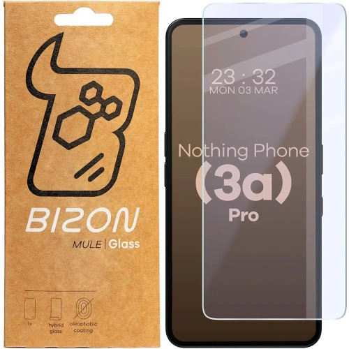 Elastyczne szkło hybrydowe Bizon Glass Mule do Nothing Phone (3a) Pro