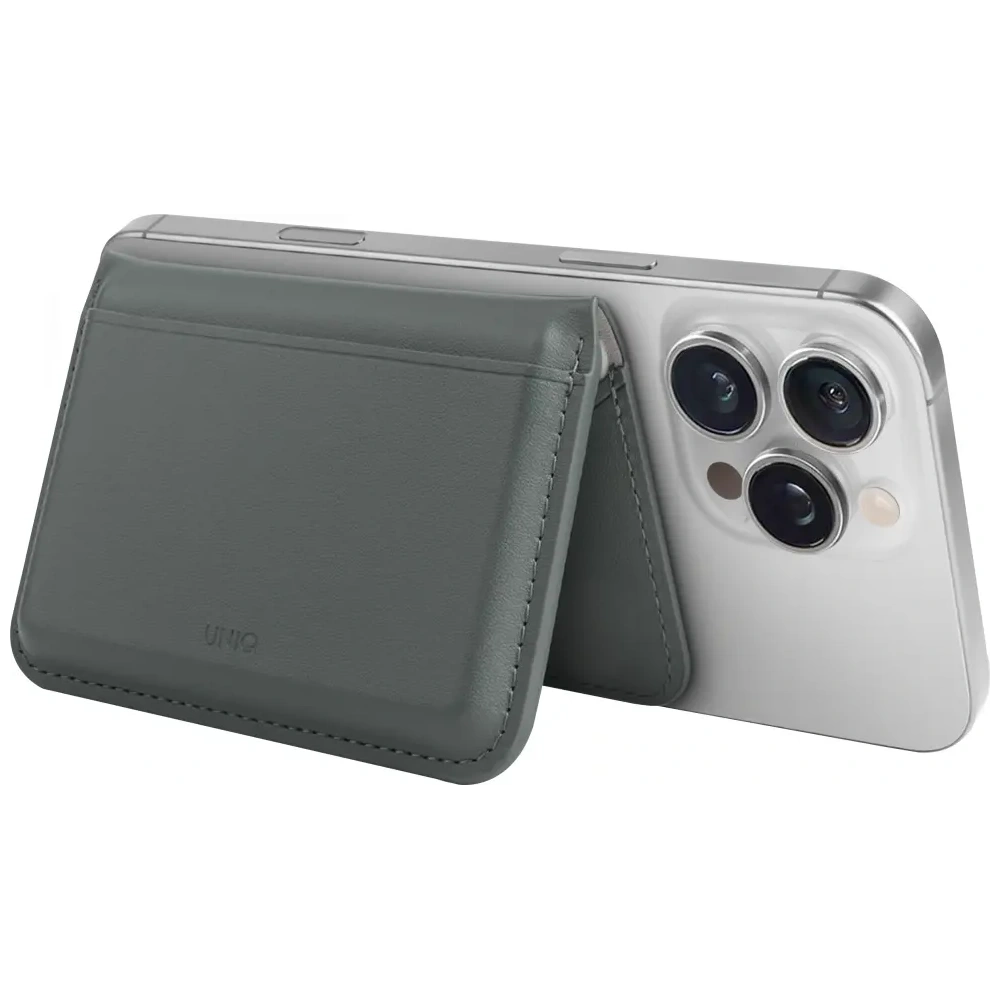 Hurtownia GSM - Portofel magnetic RFID UNIQ Lyden DS cu suport pentru telefon, verde - UNIQ1512 - {ean13} - Hurt