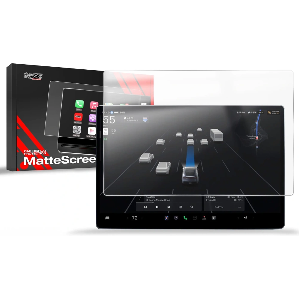 Hurtownia GSM - Matt GrizzGlass CarDisplay Védelem Tesla Model X Facelift (2025) - GRZ13307 - {ean13} - Hurt
