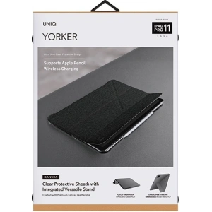 Etui UNIQ Yorker Kanvas Apple iPad Pro 11 2020 (2. generacji) czarny/obsidian knit black