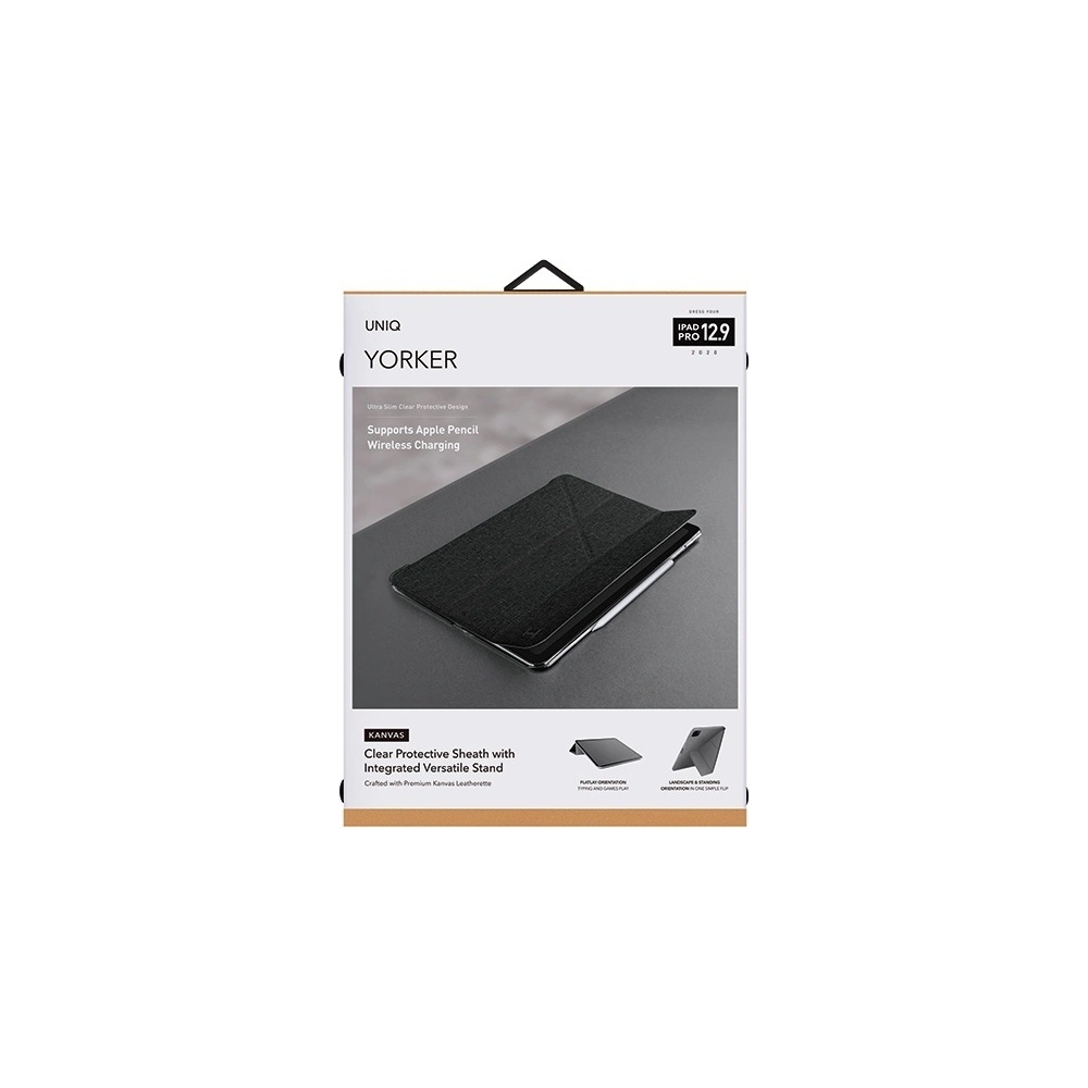 Hurtownia GSM - Etui UNIQ Yorker Kanvas Apple iPad Pro 12.9 2020 (4. generacji) czarny/obsidian knit black - UNIQ228BLK - {ean13} - Hurt
