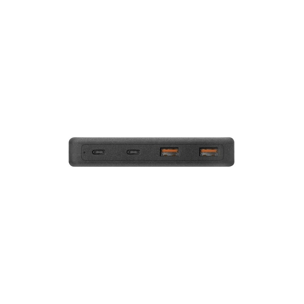 Hurtownia GSM - UNIQ Síťová nabíječka HUB Surge Mini 100W černá/uhlíková černá 2xUSB Quick Charge 3.0 + 2xUSB-C PD 3.0 (LITHOS Collective) - UNIQ229BLK - {ean13} - Hurt
