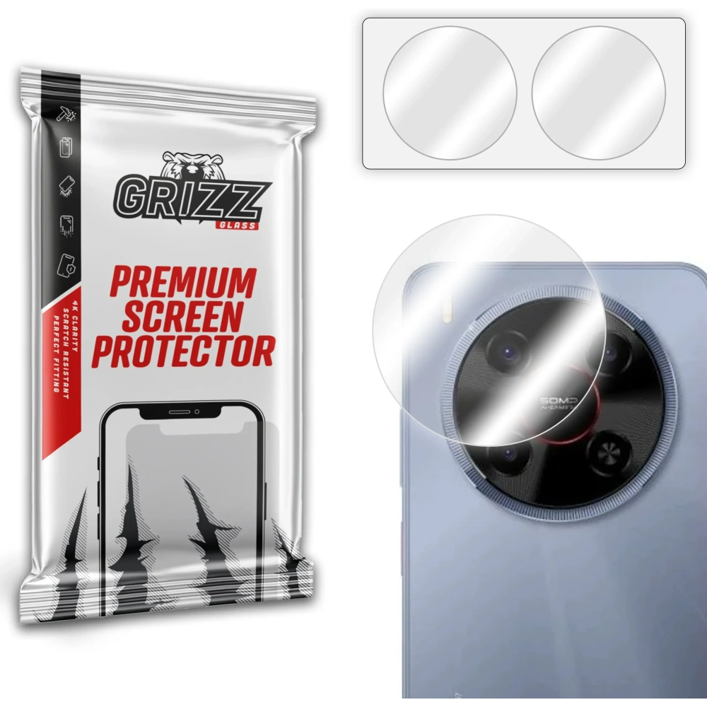 Hurtownia GSM - Szkło na aparat GrizzGlass HybridGlass Camera do ZTE Blade V70 Max [2 PACK] - GRZ13423 - {ean13} - Hurt