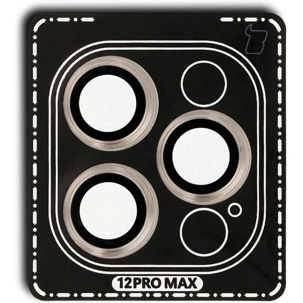 Wholesale Bizon Glass Snap Lens Apple iPhone 12 Pro Max gold frame - BIZ8809 - {ean13} - Hurt