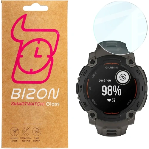 Szkło hartowane na ekran Bizon Glass Watch Clear do Garmin Instinct E 45 mm