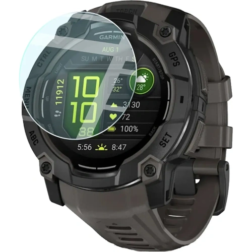 Szkło hartowane na ekran Bizon Glass Watch Clear do Garmin Instinct 3 50 mm