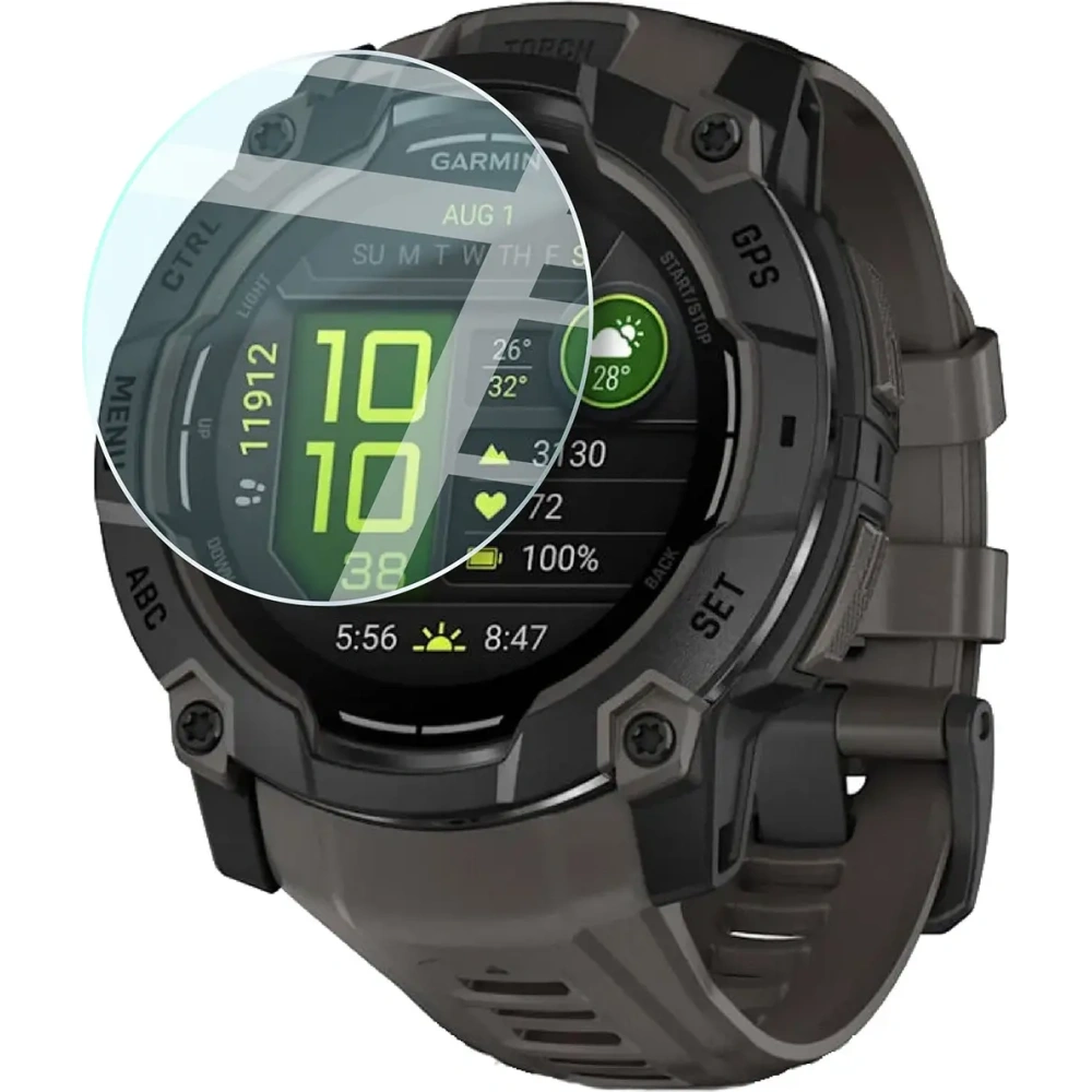 Wholesale Bizon Glass Watch Clear Garmin Instinct 3 50 mm - BIZ8812 - {ean13} - Hurt