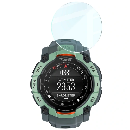 Szkło hartowane na ekran Bizon Glass Watch Clear do Garmin Instinct 3 45 mm