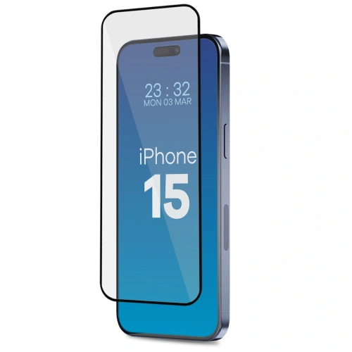 Szkło hartowane z ramką montażową Bizon Glass Aplikator do Apple iPhone 15 [2 PACK]