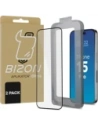 Szkło hartowane z ramką montażową Bizon Glass Aplikator do Apple iPhone 15 Pro [2 PACK]