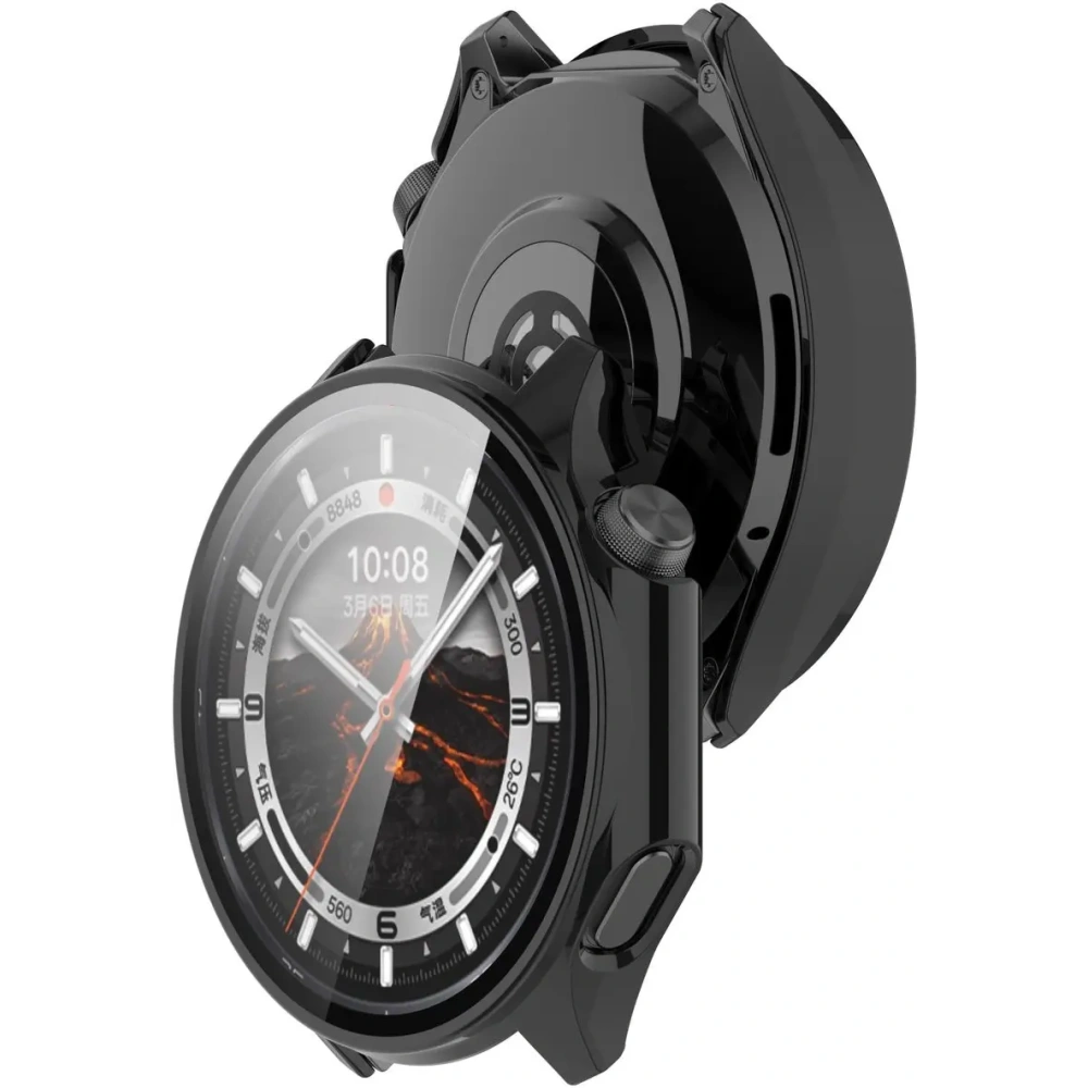 Hurtownia GSM - Bizon pouzdro + skleněné hodinky OnePlus Watch 3 / Oppo Watch X2 černé - BIZ8827 - {ean13} - Hurt