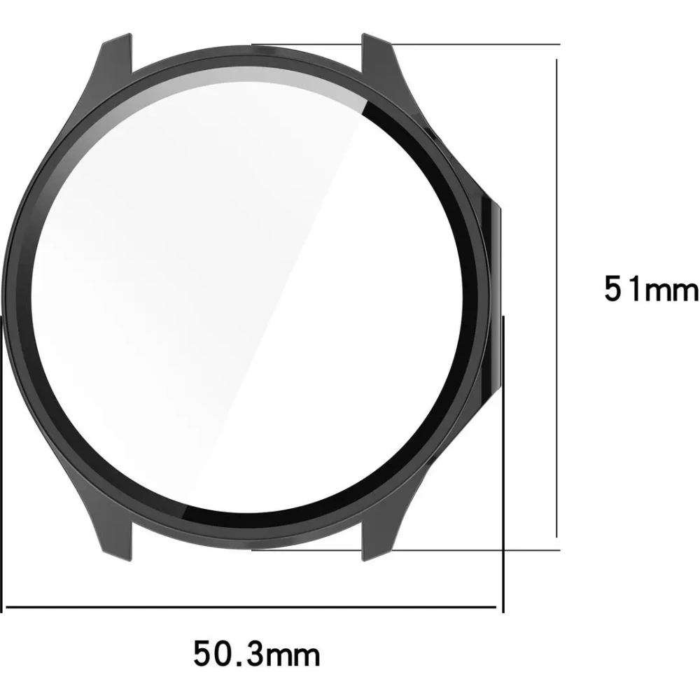 Hurtownia GSM - Etui ze szkłem do zegarka Bizon Case+Glass Watch do OnePlus Watch 3 / Oppo Watch X2 czarne - BIZ8827 - {ean13} - Hurt