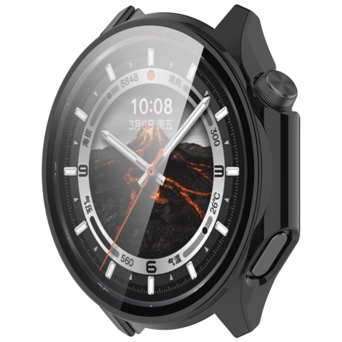 Etui ze szkłem do zegarka Bizon Case+Glass Watch do OnePlus Watch 3 / Oppo Watch X2 czarne