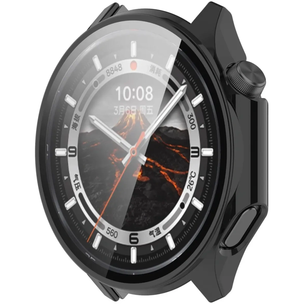 Hurtownia GSM - Etui ze szkłem do zegarka Bizon Case+Glass Watch do OnePlus Watch 3 / Oppo Watch X2 czarne - BIZ8827 - {ean13} - Hurt