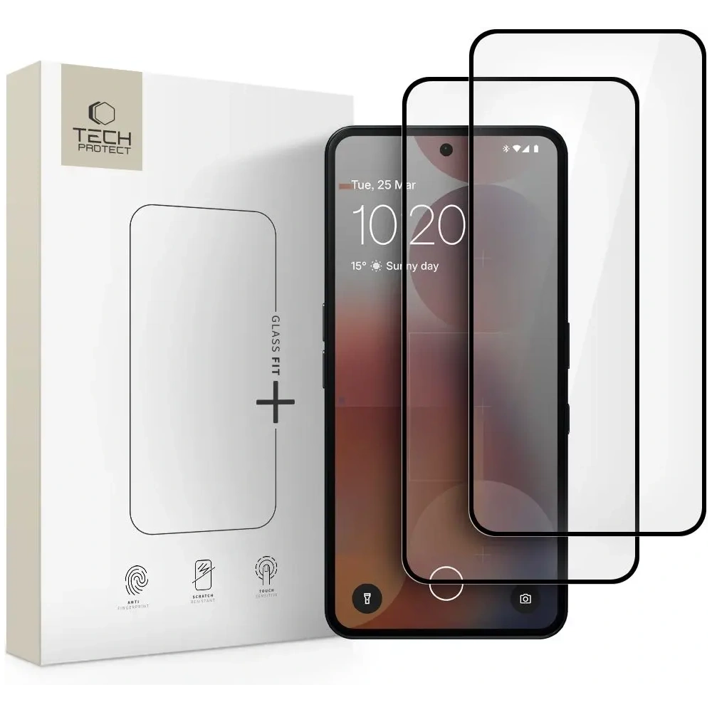 Hurtownia GSM - Tech-Protect Glass Fit+ Nothing Phone 3a / 3a Pro Fekete [2 CSOMAG] - THP4021 - {ean13} - Hurt