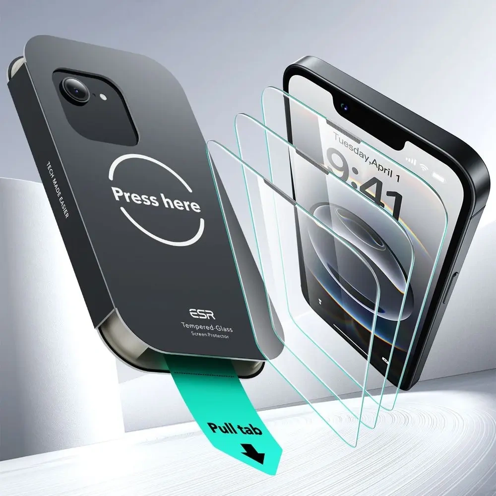 Hurtownia GSM - ESR Ultrafit Edzett Üveg Apple iPhone 13 / 13 Pro / 14 / 16e Átlátszó [2 CSOMAG] - ESR906 - {ean13} - Hurt