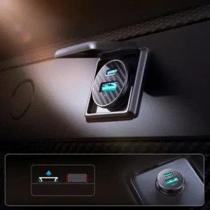 Wholesale Joyroom car charger JR-CCN16 Mini USB-A, USB-C 15W black - JYR1138 - {ean13} - Hurt