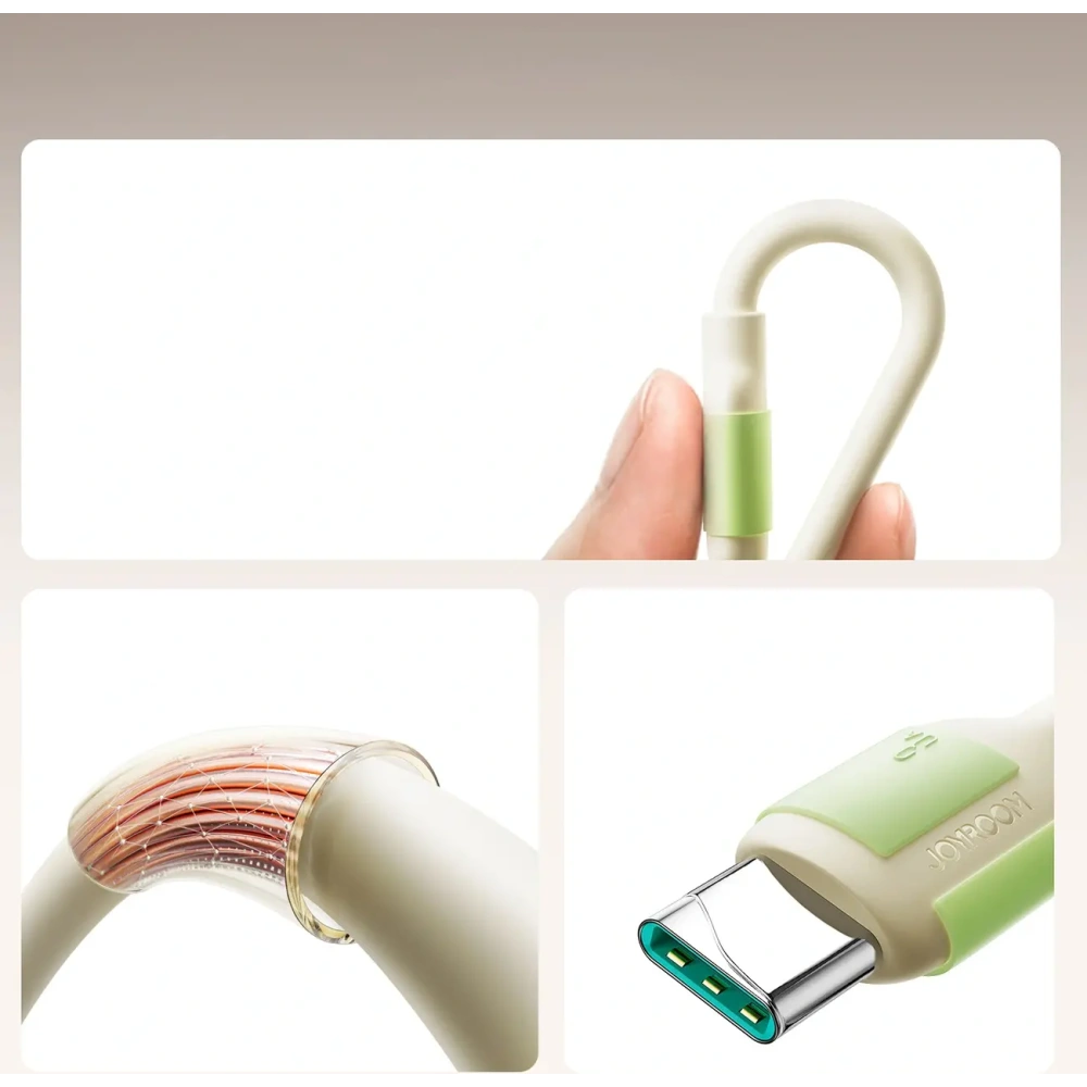 Hurtownia GSM - Joyroom S-A53 3A USB-A / USB-C Kabel mit fluoreszierender Spitze 1,2 m beige - JYR1140 - {ean13} - Hurt