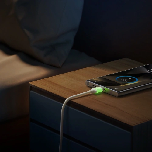 Kabel USB-A / USB-C Joyroom S-A53 3A z fluorescencyjną końcówką 1.2 m beżowy