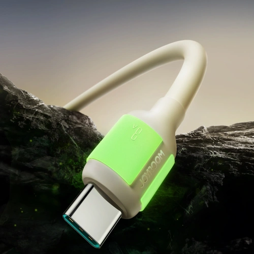 Kabel USB-A / USB-C Joyroom S-A53 3A z fluorescencyjną końcówką 1.2 m beżowy