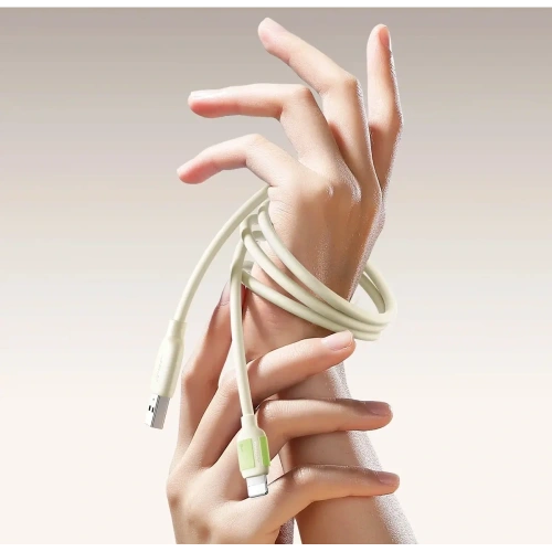 Kabel USB-C / Lightning Joyroom S-A53 30W z fluorescencyjną końcówką 1.2 m beżowy