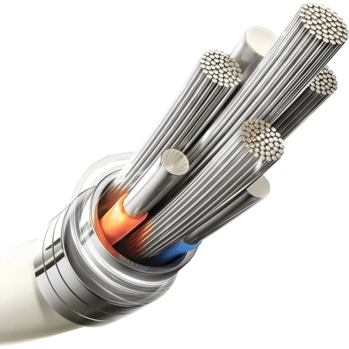 Kabel USB-C / Lightning Joyroom S-A53 30W z fluorescencyjną końcówką 2m beżowy