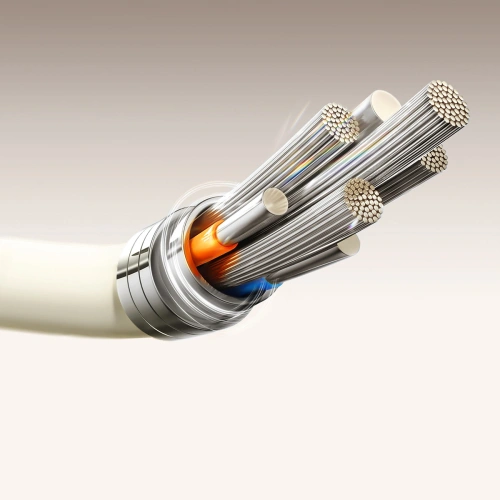 Kabel USB-C / USB-C Joyroom S-A53 60W z fluorescencyjną końcówką 2m beżowy