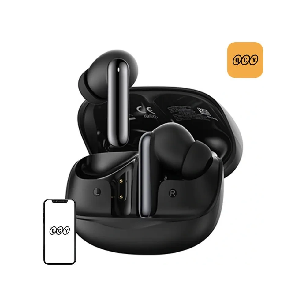 Hurtownia GSM - QCY MeloBuds HT12 TWS Bluetooth 5.4 HFP, A2DP, AVRCP IPX4 bezdrátová in-ear sluchátka (černá) - QCY114 - {ean13} - Hurt